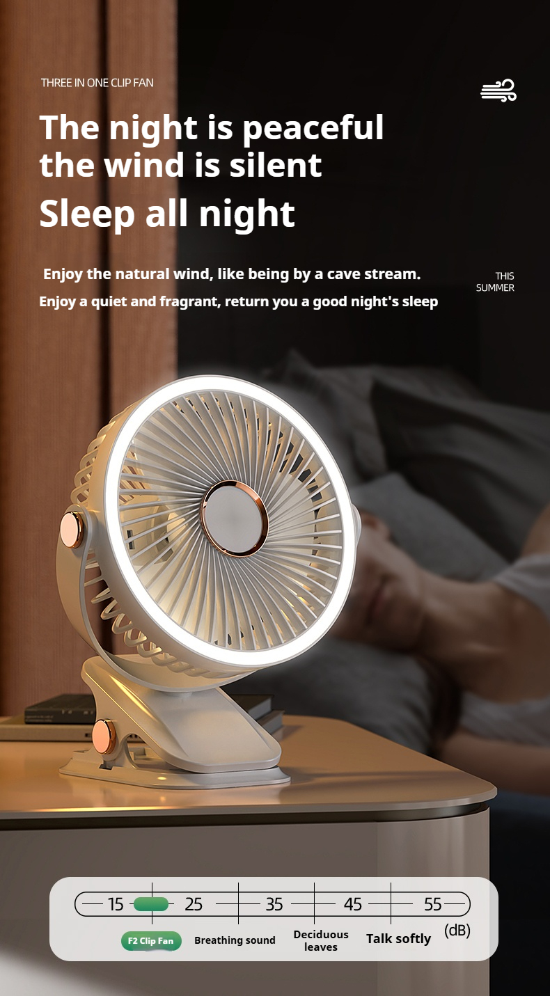 Creative 3 in 1 Personal Table Fan 5000mAh Portable Rotatable Sturdy ...