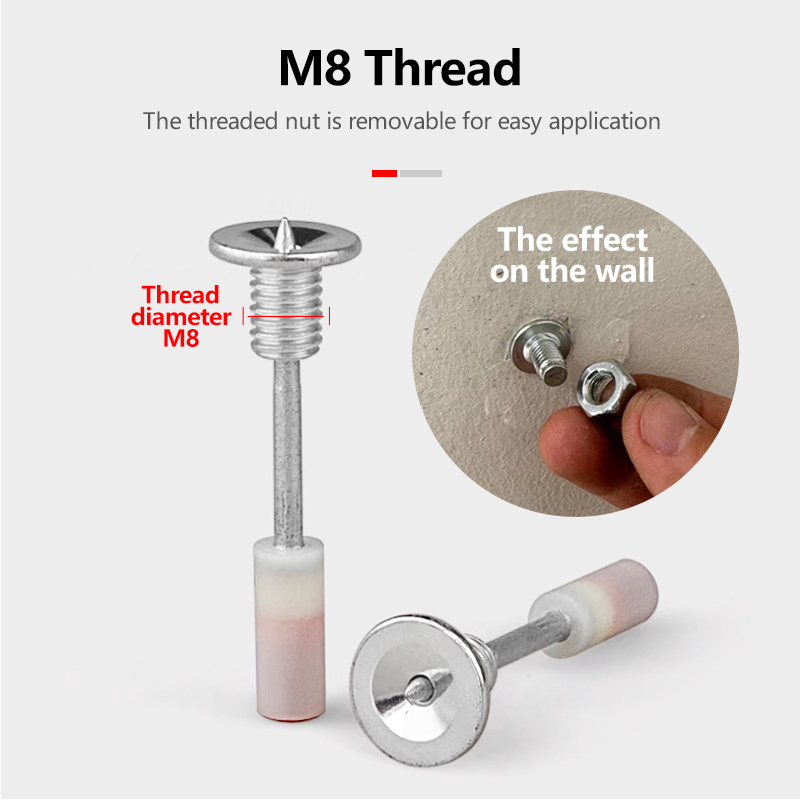 50/100PCS manual steel nail nut thread nail gun nail, suitable for ...