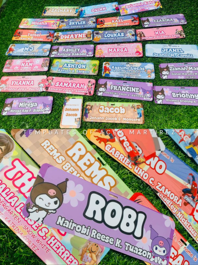 PERSONALIZED NAME TAG LAMINATED OR PVC | Shopee Philippines
