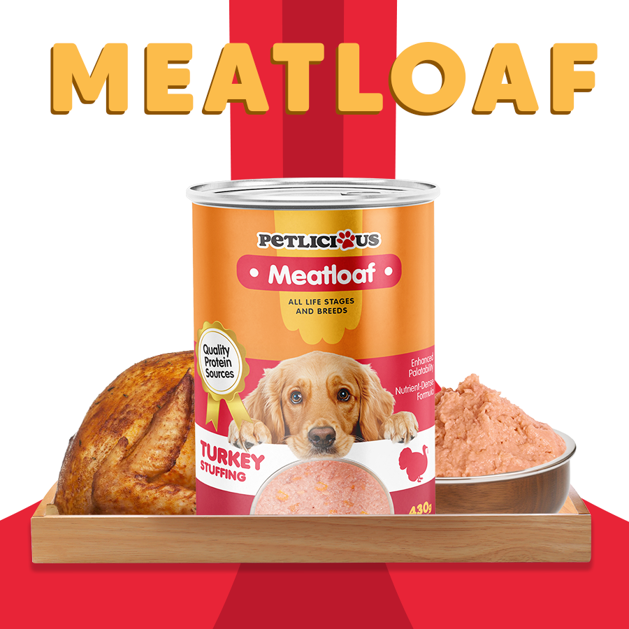 Petlicious Meat Loaf Dog Puppy Wet Food Can Beef Salmon Turkey 430g ...