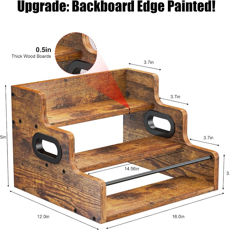 Coffee Syrup Rack Bar Drink Holder Wine Storage Stand Desktop 3 Tier ...