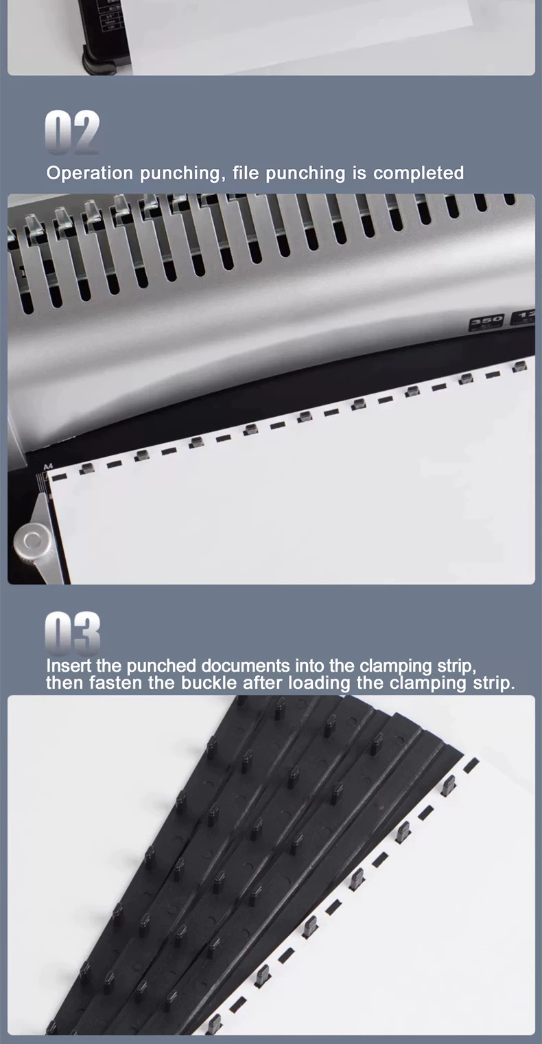 Binding Machine Ring / Comb Binding Machine A3/A4 Size Office 21 Holes ...