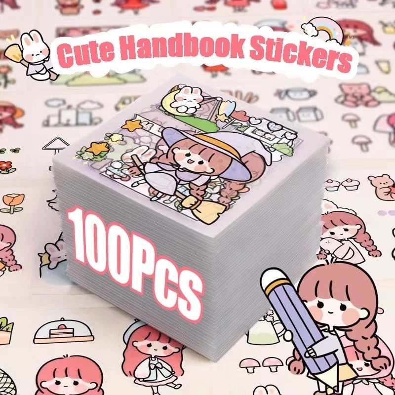 50 PCS Kawaii Cute Stickers Korea Cartoon Stickers Guka Stickers ...