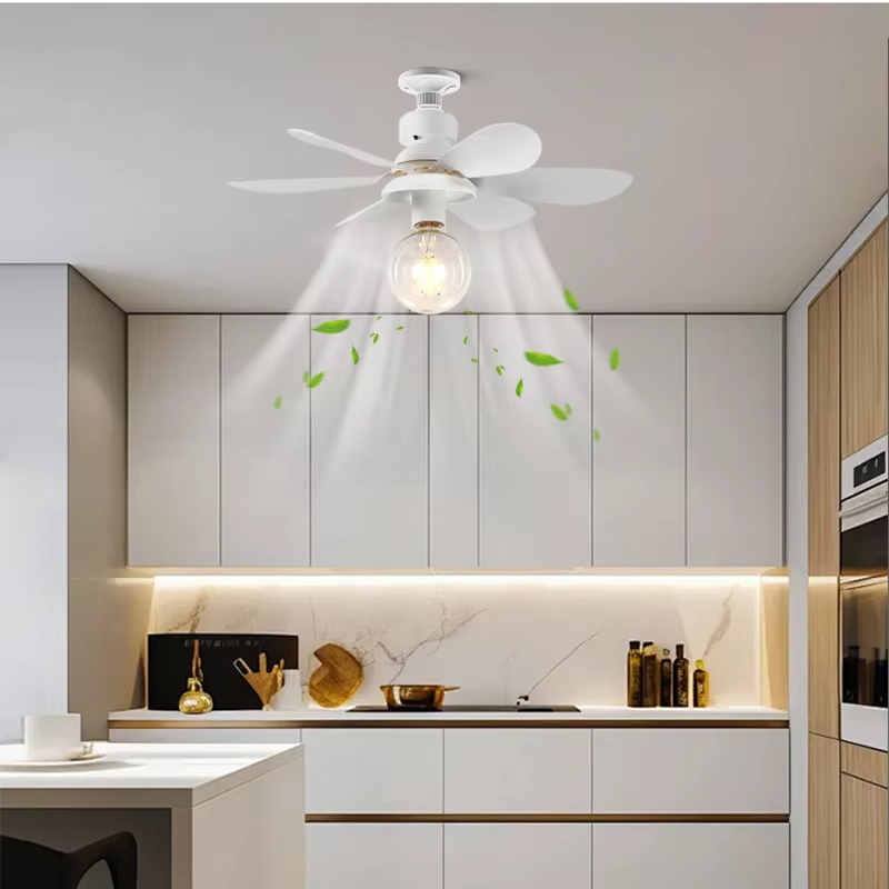 Ceiling Fan Light Wood Grain Multi-Blade Fan With Remote Control 2-in-1 ...