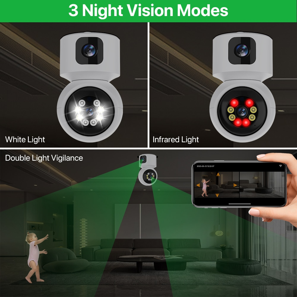 XiaoMi V380 Pro Indoor CCTV Camera Dual Lens No WiFi Needed Two-Way ...