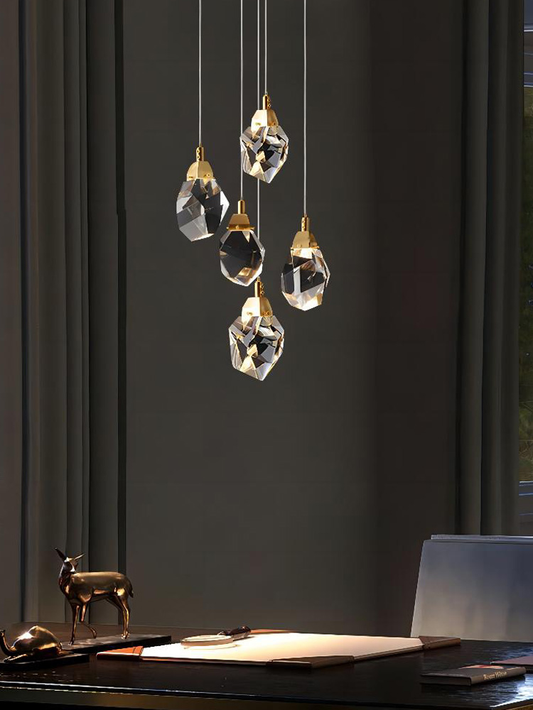 Nordic Bar Counter Crystal Pendant Light Chandelier Light for Living ...