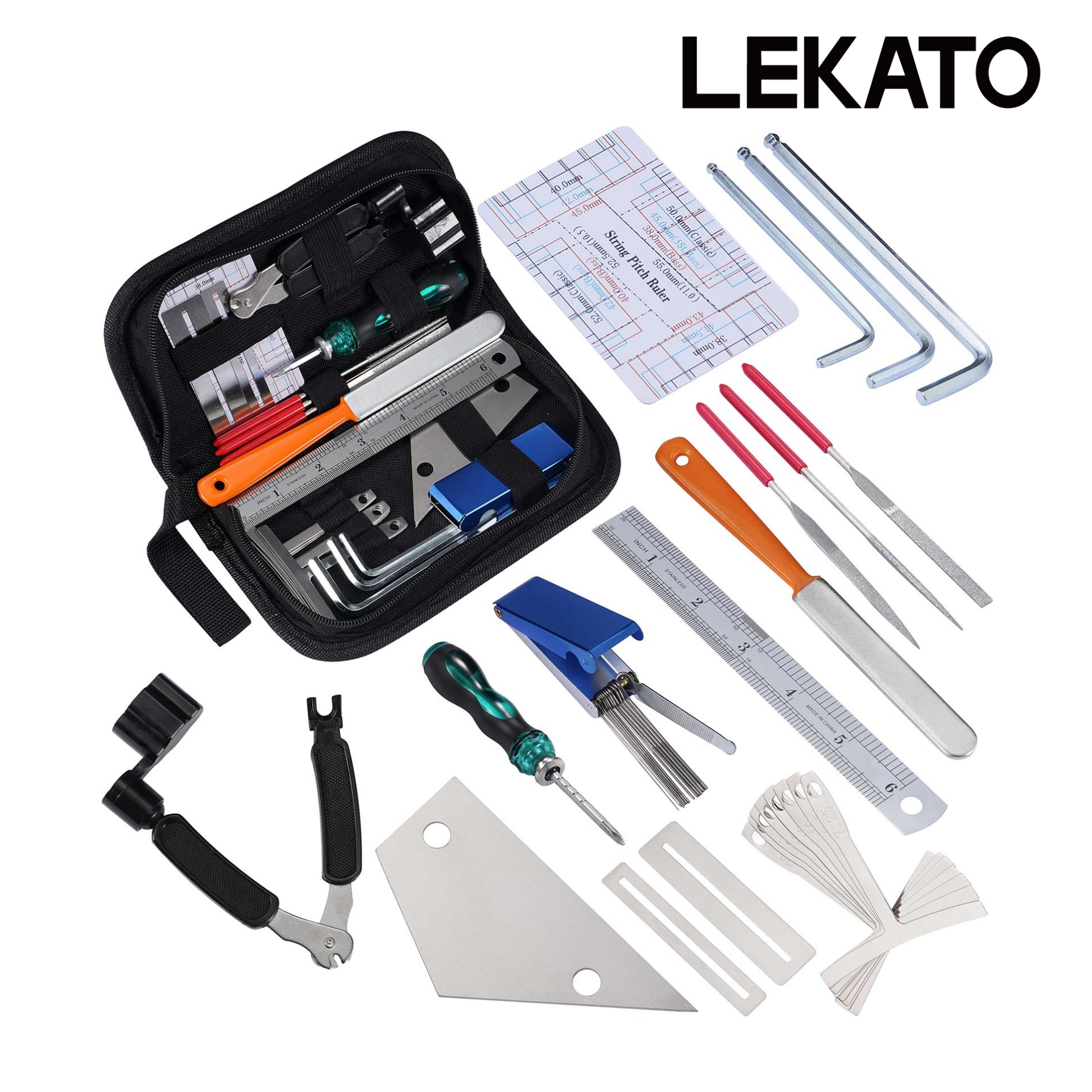 LEKATO 25PCS Guitar Maintenance Kit Guitar Tools For Setup Guitar ...