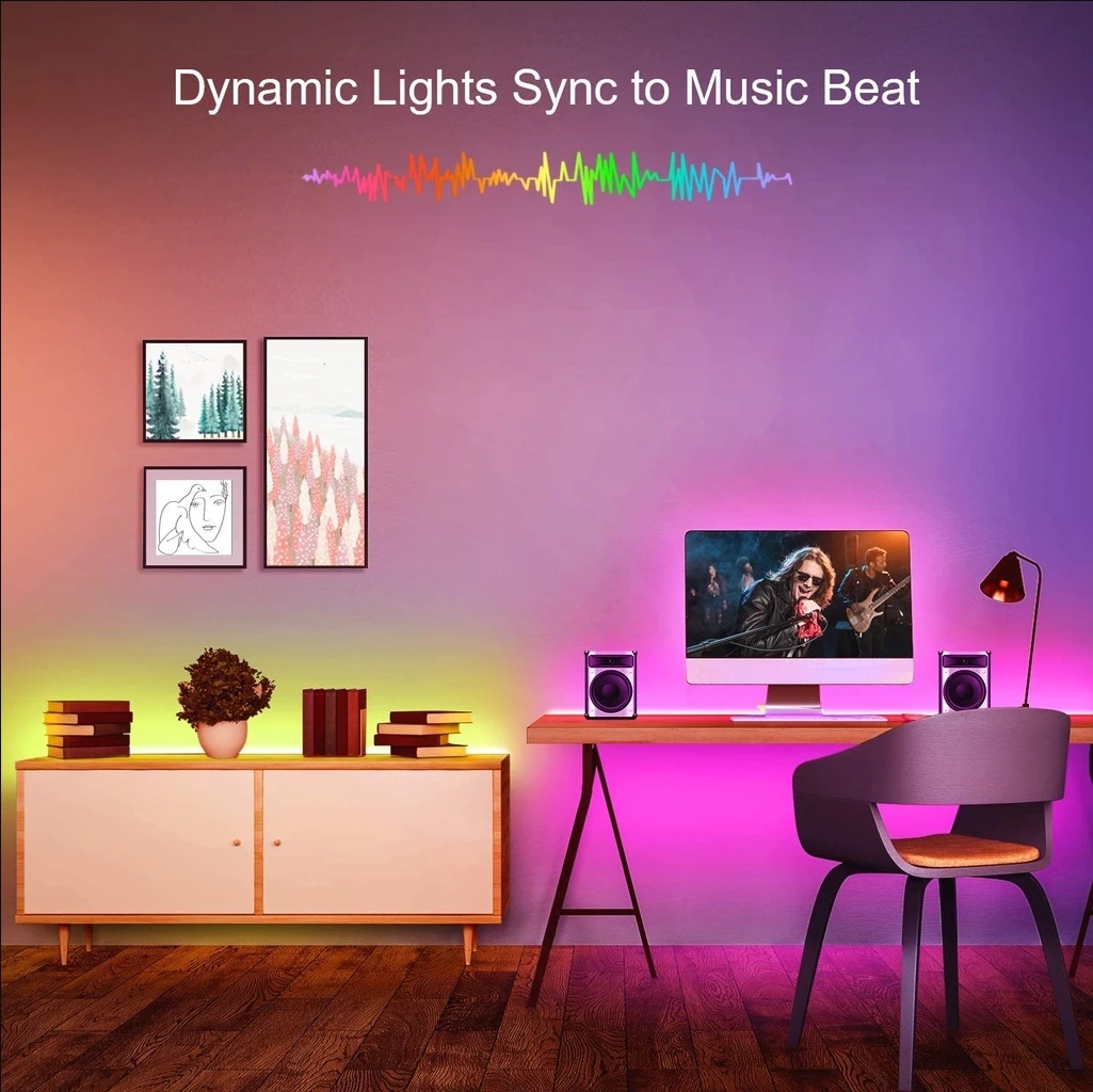 5M/10M RGB LED Light Remote control RGB Strip For Room Decoration ...