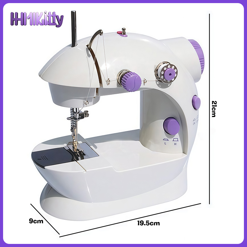 H1K1tty | Portable Sewing Machine Mini Electric Household Double Thread ...