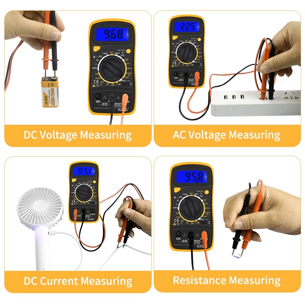Original LCD Digital Multi Tester Multimeter Electrical Tester ...