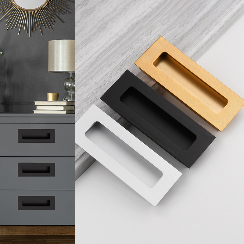 Aluminum Alloy Embed Handles Recessed Flush Handle Hidden Cabinet ...