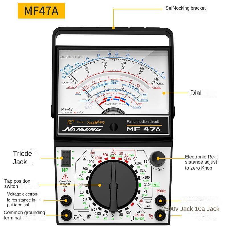 MF47A pointer multimeter high-precision mechanical internal magnetic ...