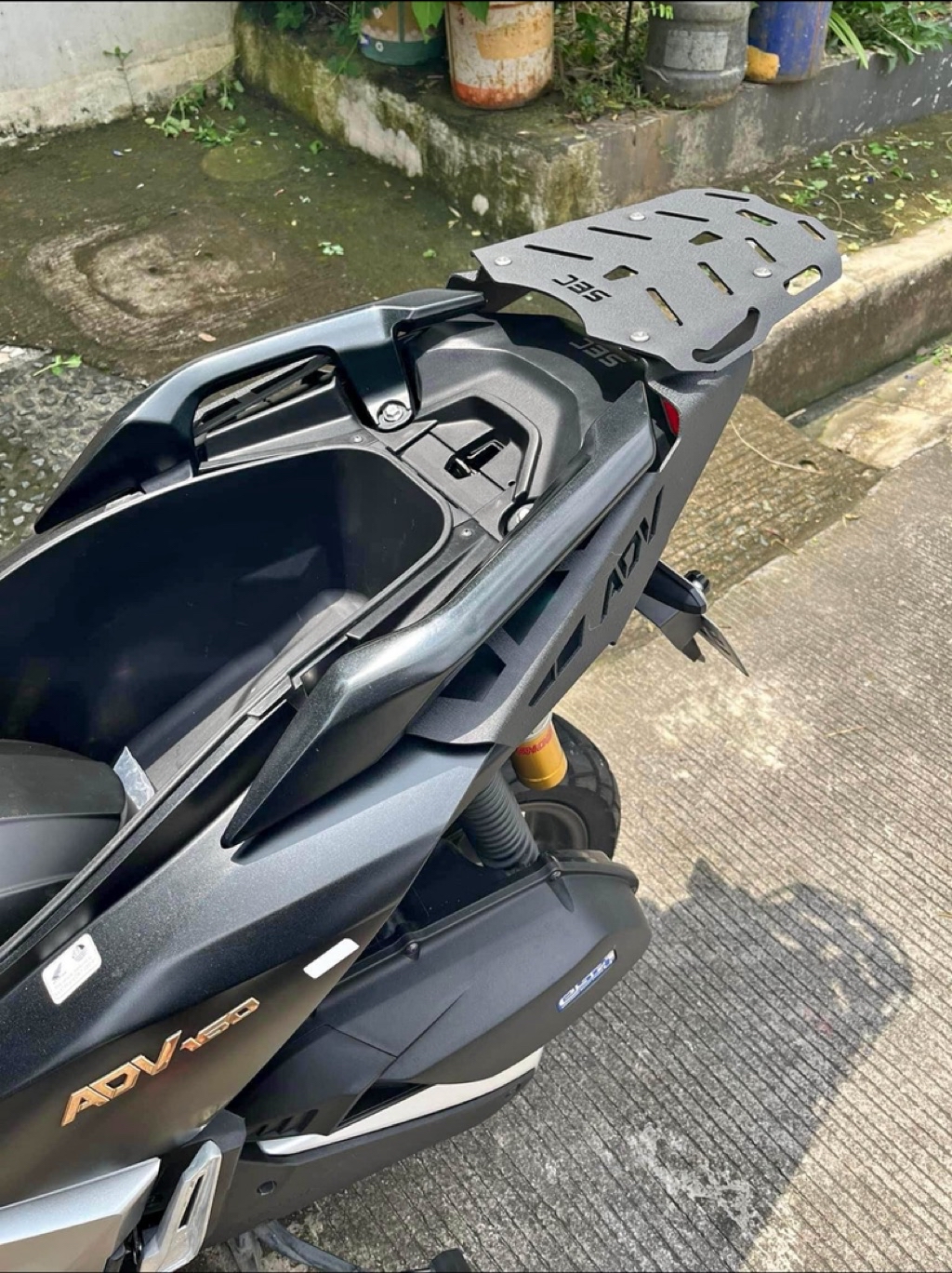 honda adv 160 sec top box bracket metal warrior & steel flat bracket ...