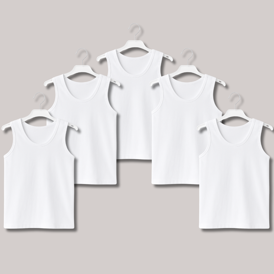 Sando for kids set 5 pcs 1-10 years School bundle inner shirt for kids ...