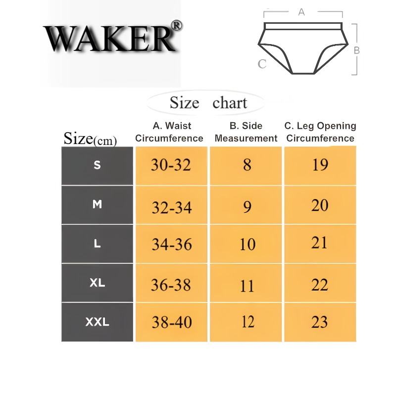 WAKER COD 3/6/12PCS Brief Seamless For Men Cotton-Spandex Stretch ...