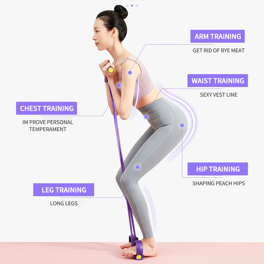 4-6 Tube Yoga Training Tension Rope Resistance Band Elastic Band Sit ...