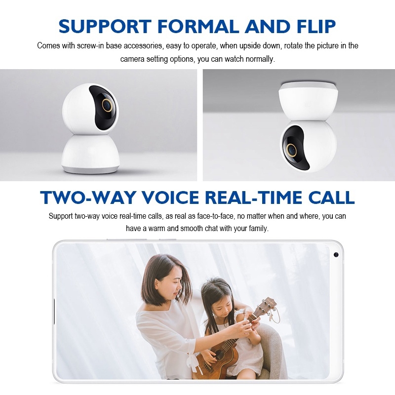 XIOAMI CCTV Camera UHD 4K Wiif Connect Smart Indoor Night Vision Two ...