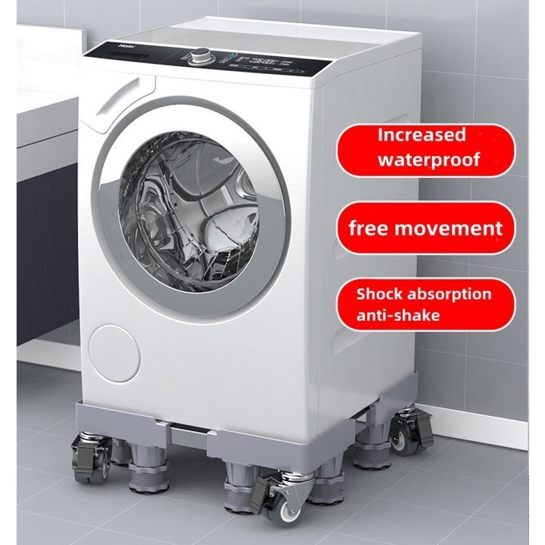 Washing machine frame with wheels, refrigerator frame with adjustable ...