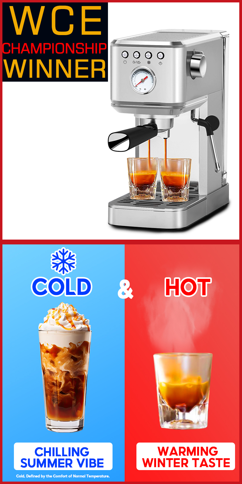 Kndko Espresso Machine, 15 Bar Semi-Automatic Espresso Coffee Maker, Stainless Steel Detachable Water Tank, Milk Frother And Bean Grinder, Perfect For Latte, Cappuccino