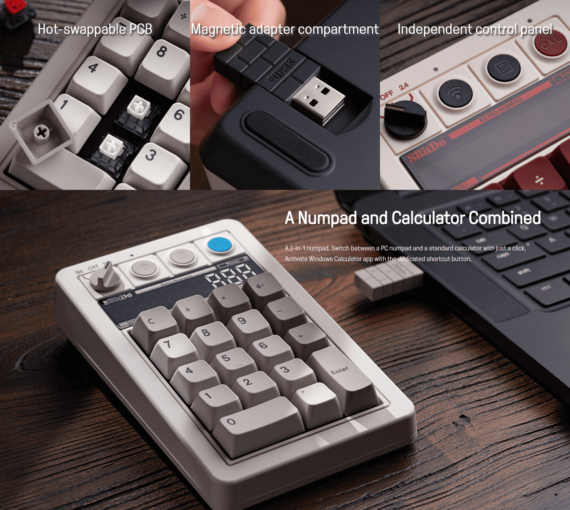 8BitDo Retro 18 Mechanical Numpad | Shopee Philippines