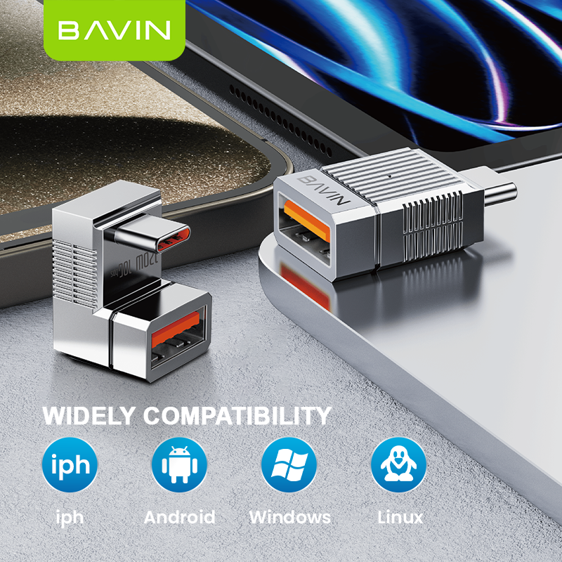 BAVIN O65 120W Fast Charging & Data Transfer OTG Adapter Plug & Play ...