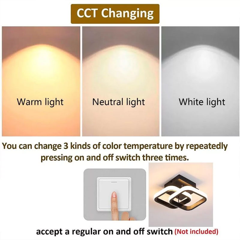 Ceiling Light LED Ceiling Light Modern Dimming Chandelier 3Color ...