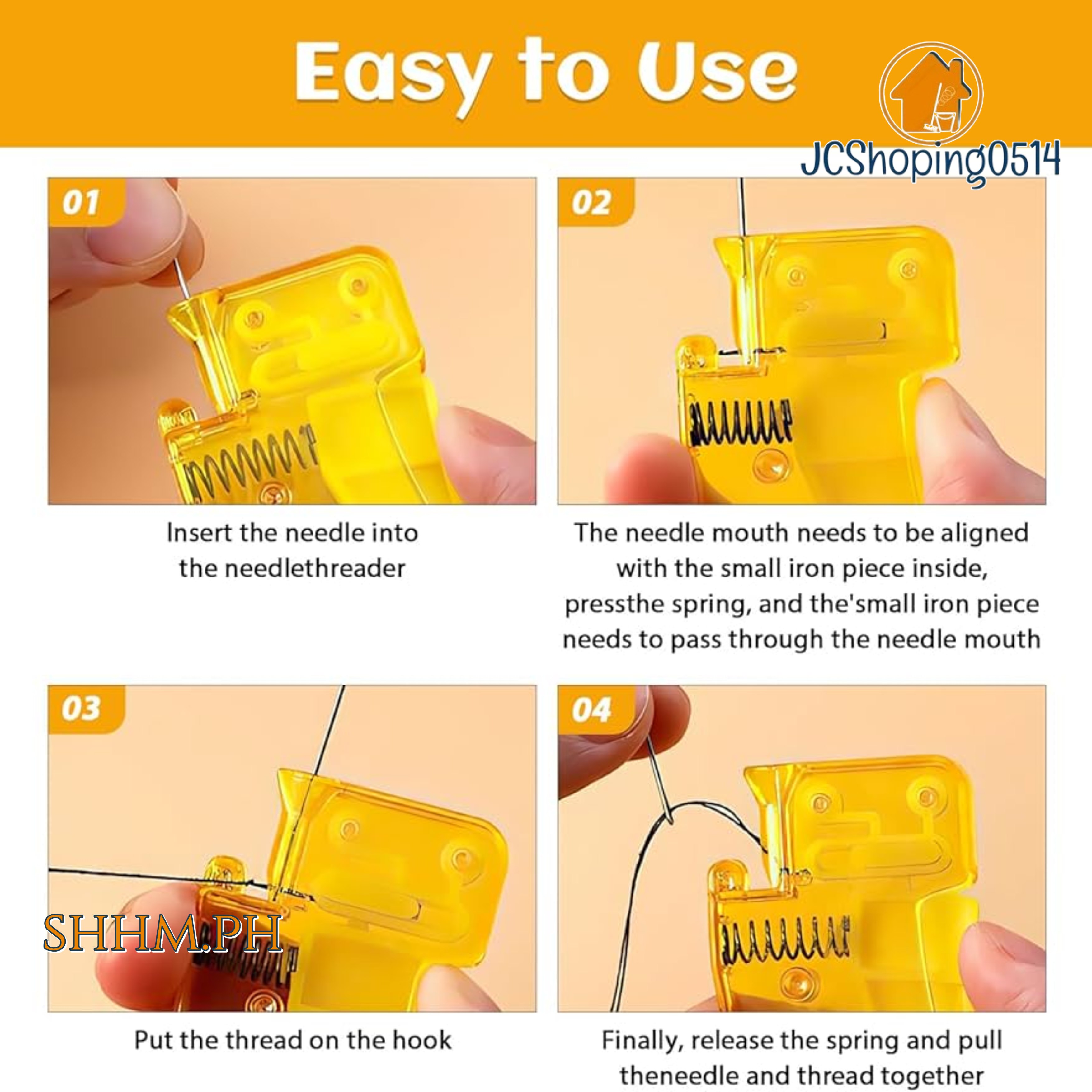 SHHM.PH 1pc Automatic Threader Easy Threader Tool Self-Thread Guide ...