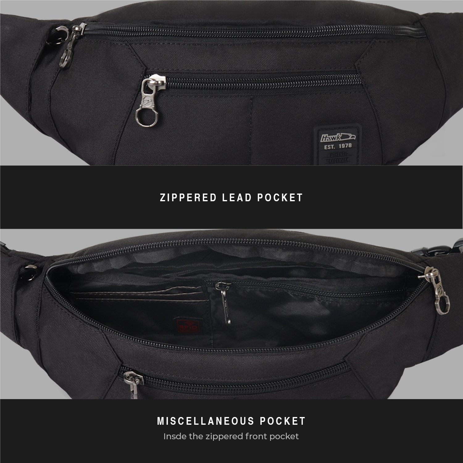 Hawk 5723 Belt Bag | Anti-Theft | RFID Protected | Shopee Philippines