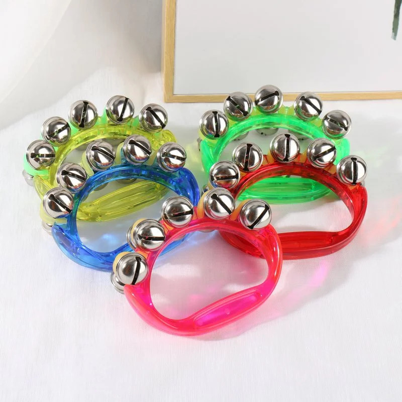 Hand Bells Musical Instrument, Tambourines Half Moon Shakers Metal ...