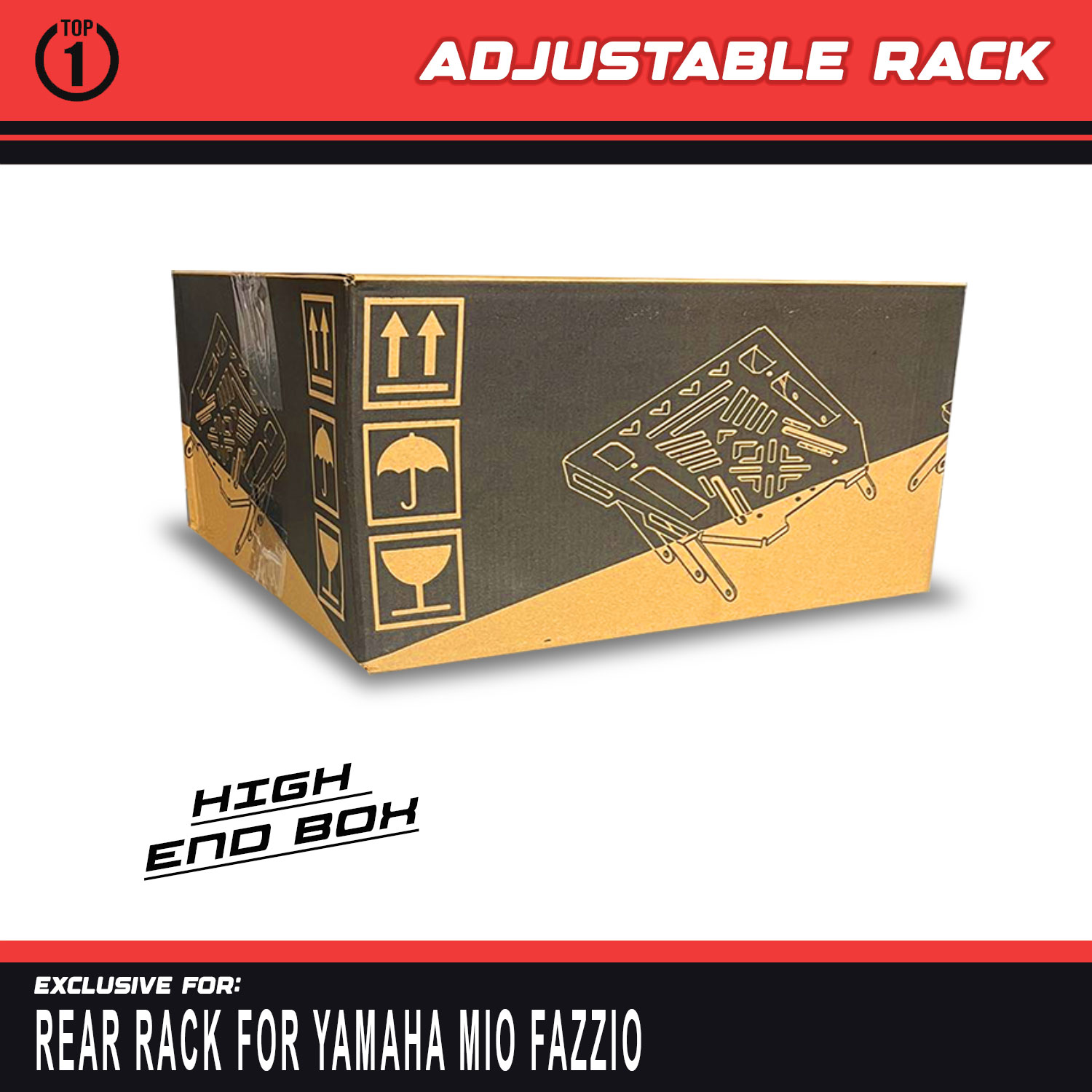 TOP 1 MOTOR 1 SET REAR RACK BRACKET FOR YAMAHA FAZZIO MOTORCYCLE ...
