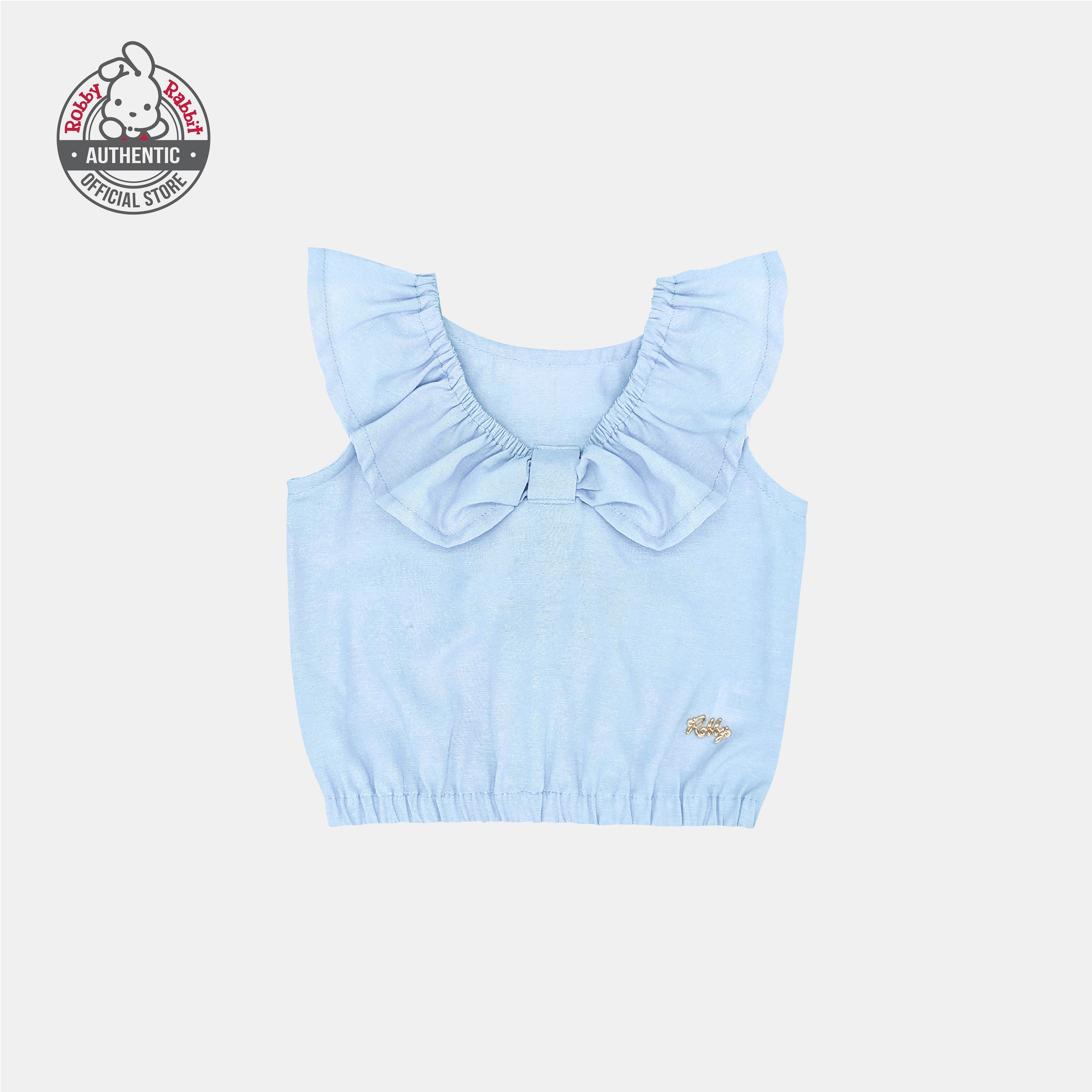 Robby Rabbit Bow Chic Two-Way Blouse (Light Blue) | Shopee Philippines