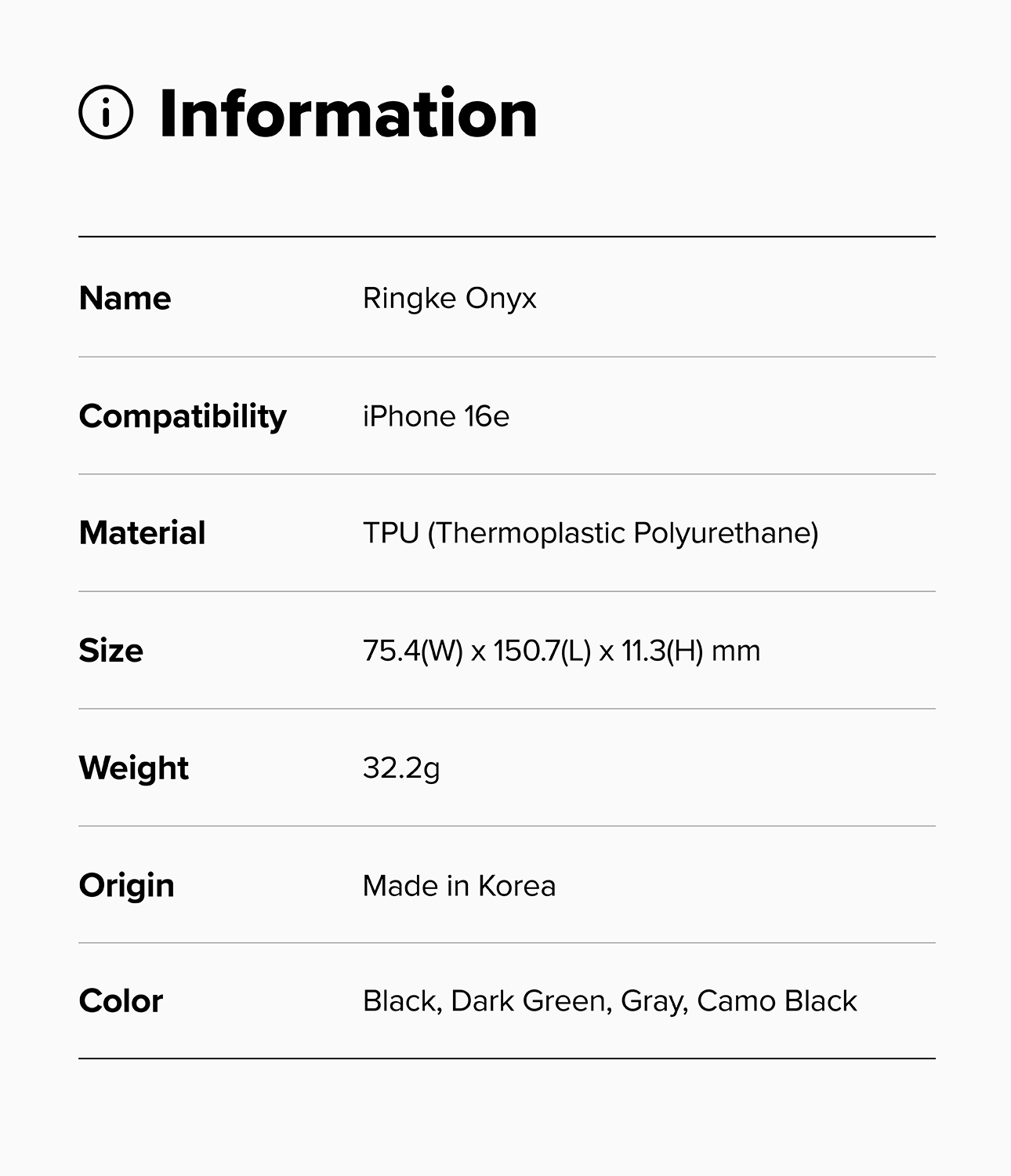Ringke Onyx Case for Apple iPhone 16e Image 8