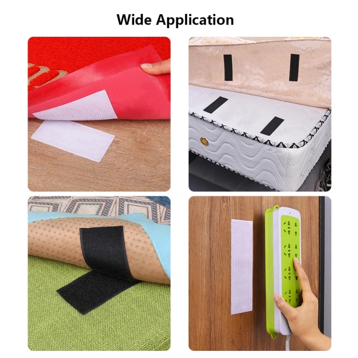CLKE 3M X 11CM Double Sided Sticky Tape, Heavy Duty Self Adhesive Fastening Tape For Couch Cushions & Carpets, With 4 Triangle Rug Grippers Anti Slip Pads - View #10