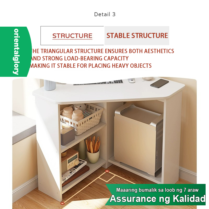 (COD) Orientalglory Triangle-shaped computer desk, office computer desk ...