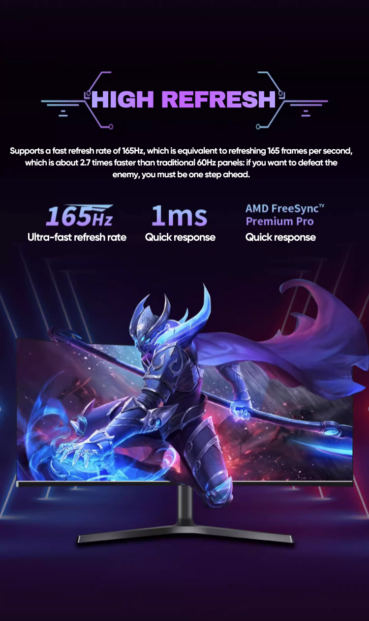 【3 Years Warranty】AJVXI 34 inch curved gaming monitor 1ms&180Hz ...