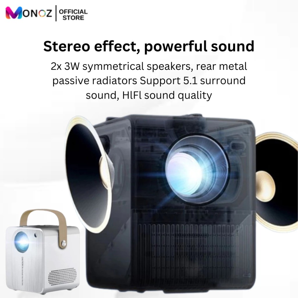 Monoz Portable Smart Projector Y8 Pro 4K UHD 8000Lumens Android For ...