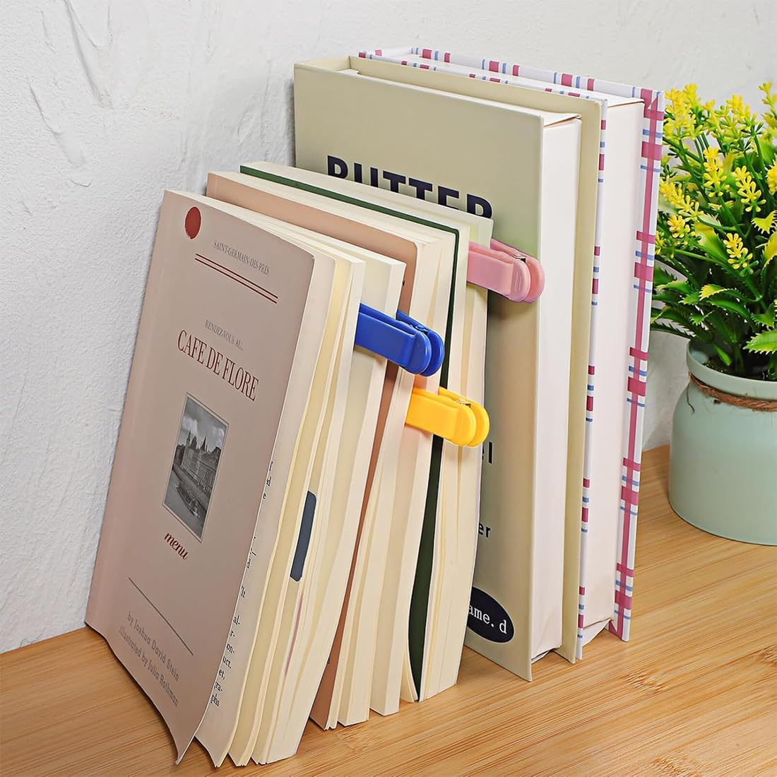 6Pcs Silicone Portable Bookmark Clip Binder Divider Student Notebook ...