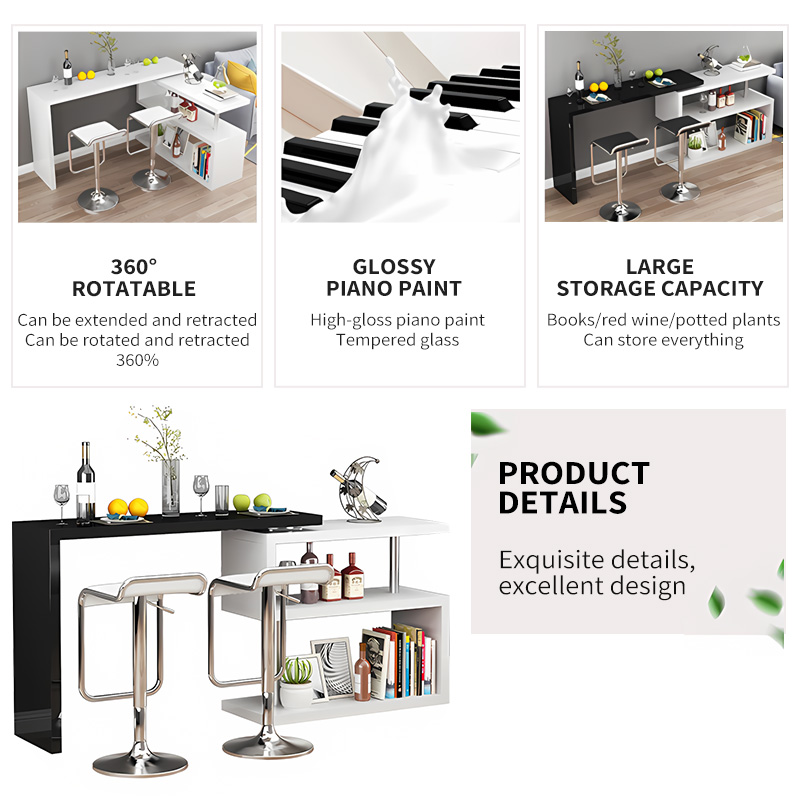 COD⚡ High Quality L-Shaped Computer Table Study Desk With Rotating ...