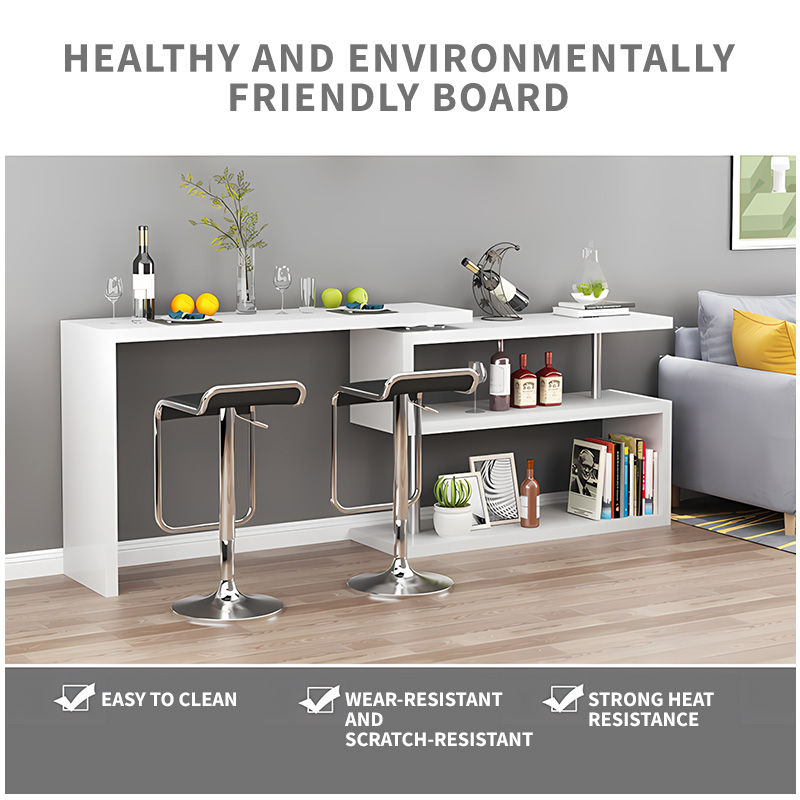 COD⚡ High Quality L-Shaped Computer Table Study Desk With Rotating ...