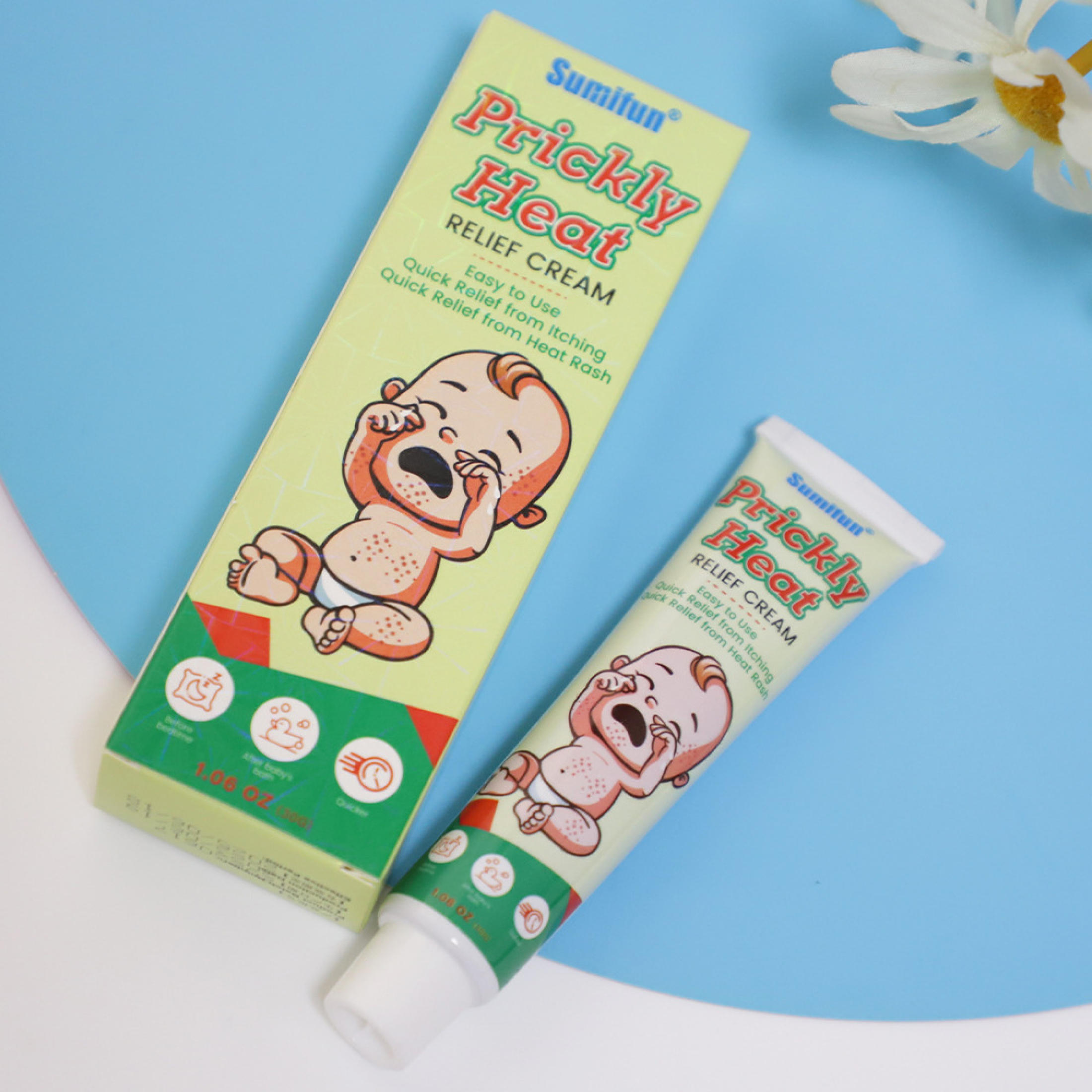 Anti-itch Cream Prickly Heat Gentle On Skin Herbal Cream For Sweat Rash ...