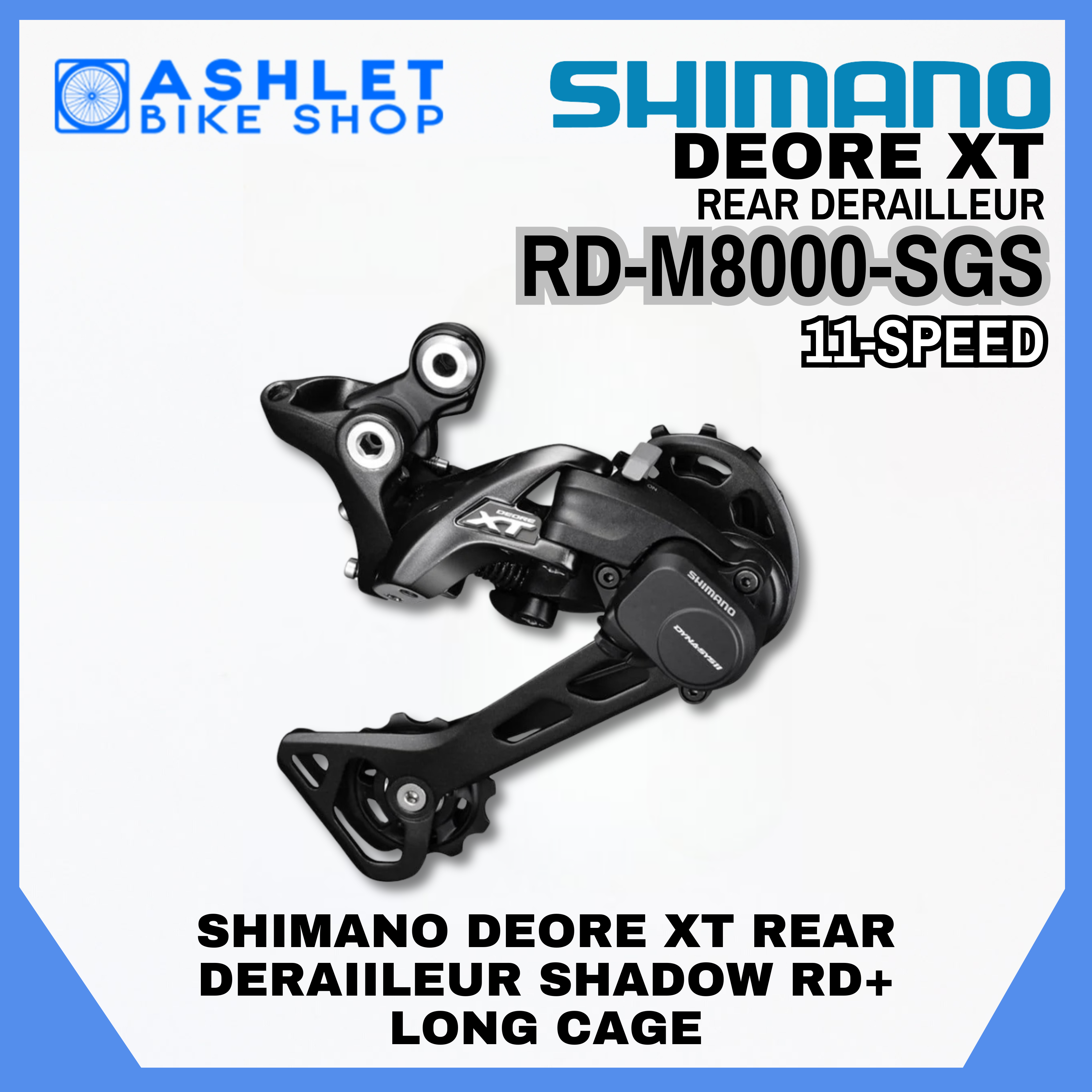 ORIGINAL SHIMANO DEORE XT REAR DERAILLEUR RD-M8000-SGS 11 SPEED SHADOW+ ...