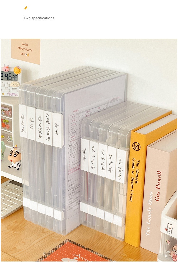 A4/A5 3Pcs Transparent Box Certificate Paper Organizer Document Case ...