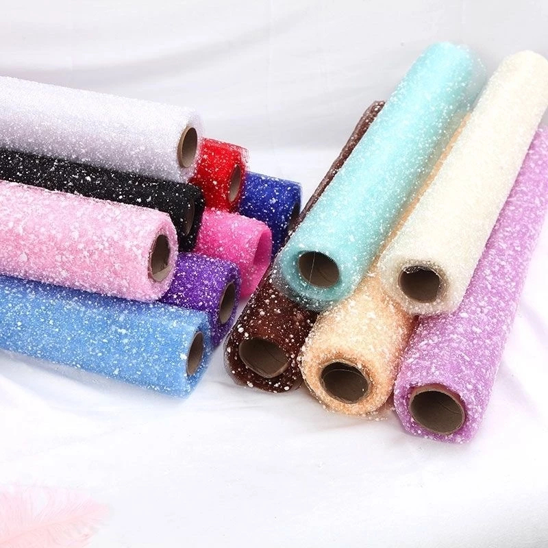 Gift Wrapper Snowflake Mesh Wrapping Paper Material Handmade Diy Flower ...