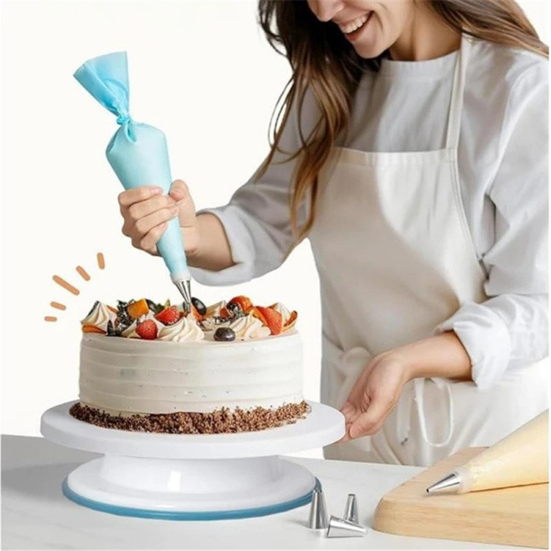 Cake Turntable Rotating Cake Decorating Turntable Anti-skid Round Cake ...