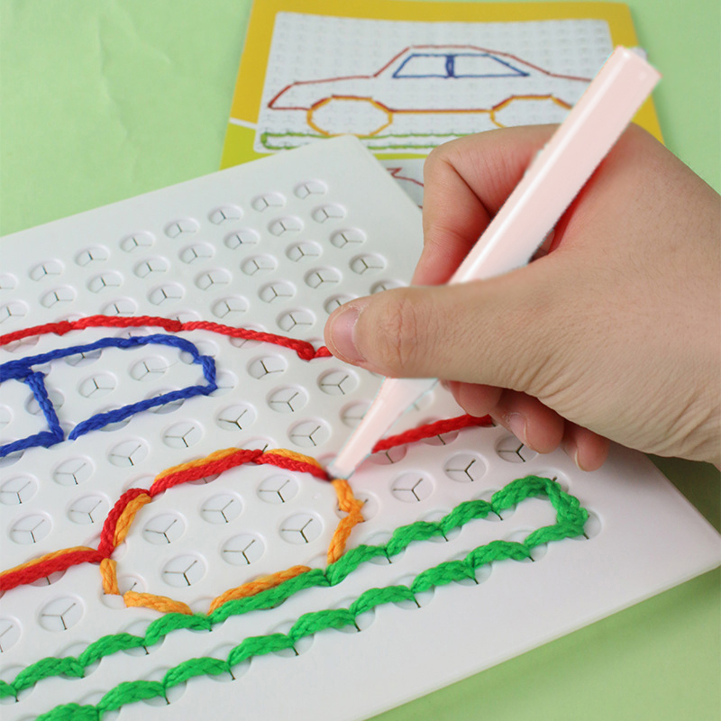 Kids Fine Motor Threading Boards Interactive Early Learning Lacing Toy ...