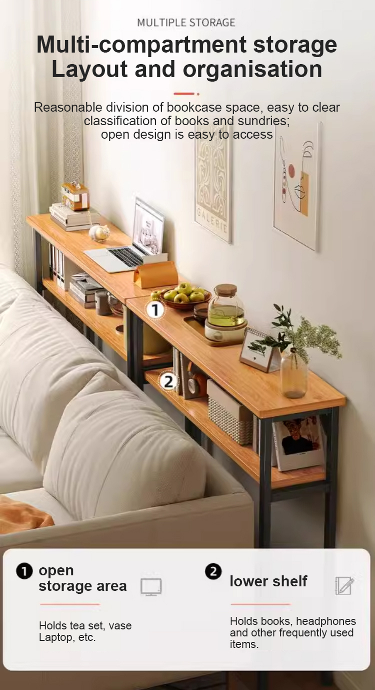 MC&HOME Home Storage Rack Behind Sofa Living Room Side Table Bedroom ...