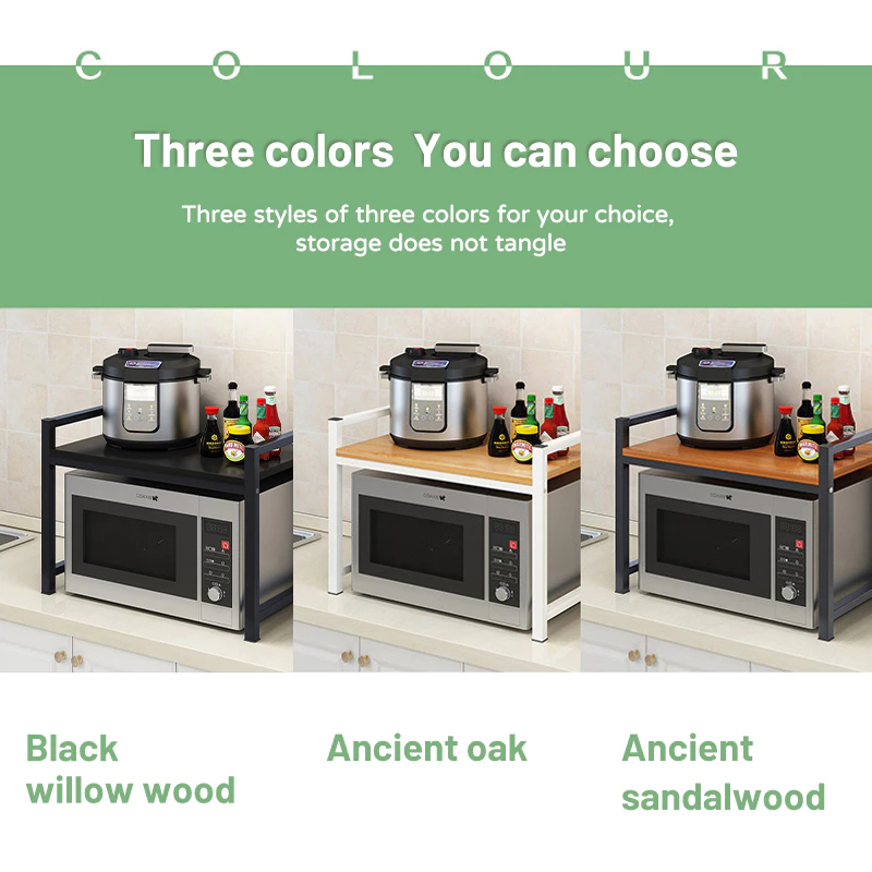 Adjustable Steel Microwave Rack - Telescopic Design | Kitchen Space ...