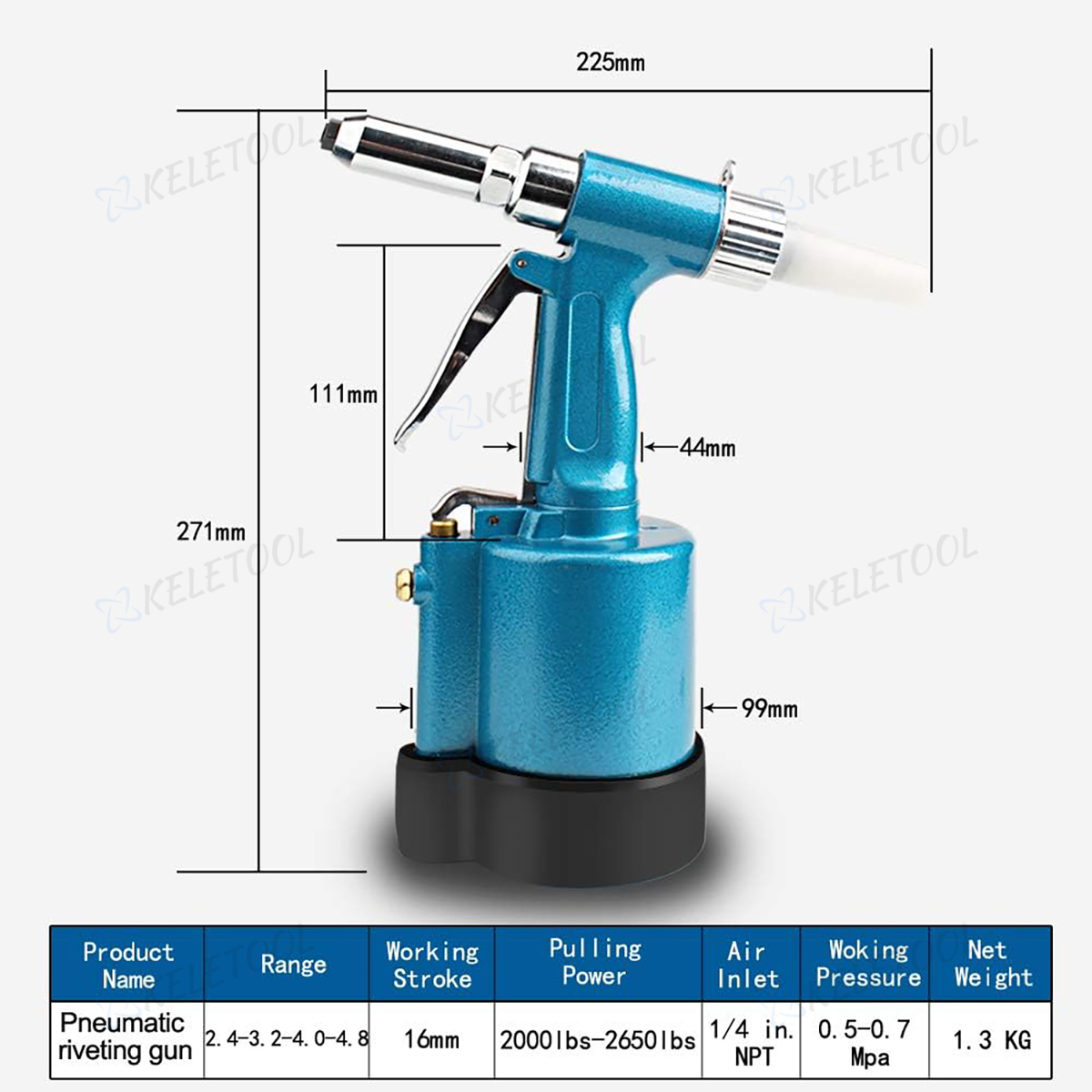 Air Hydraulic Riveter Heavy Duty Blind Rivet Gun pop-up Pneumatic ...