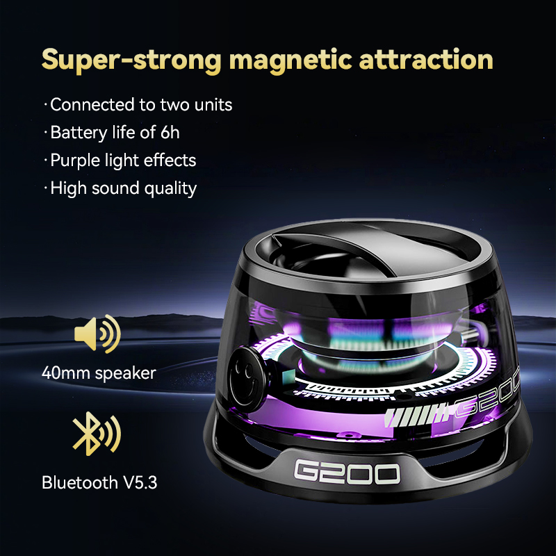 ICON Magnetic Speaker Bluetooth Speaker Mini G200 RGB Light Portable ...