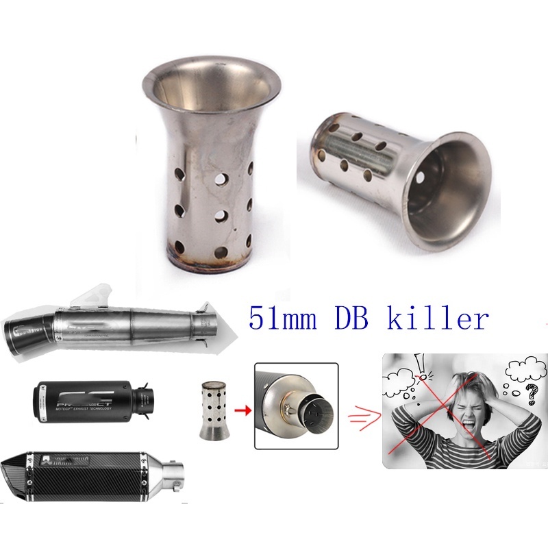 GT68 Universal 38-51mm Motorcycle Exhaust Pipe Locomotives Baked blue ...